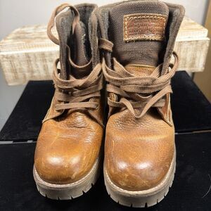 Bullboxer Carmen Brown Leather Lace Up Boots Women’s Size 7